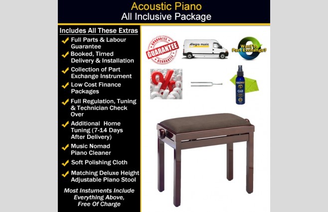 Steinhoven SG170 Polished Mahogany Grand Piano All Inclusive Package - Image 3